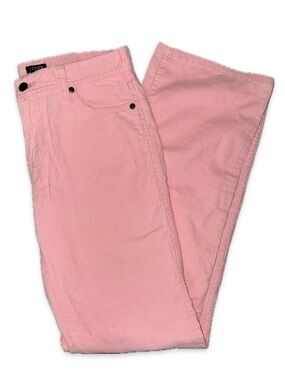J.CREW WOMENS FAVORITE FIT PINK CORDUROY BOOTCUT LOW RISE PANTS SIZE 4
